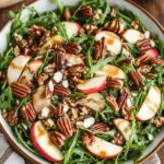Apple Arugula Salad with Maple Pecans