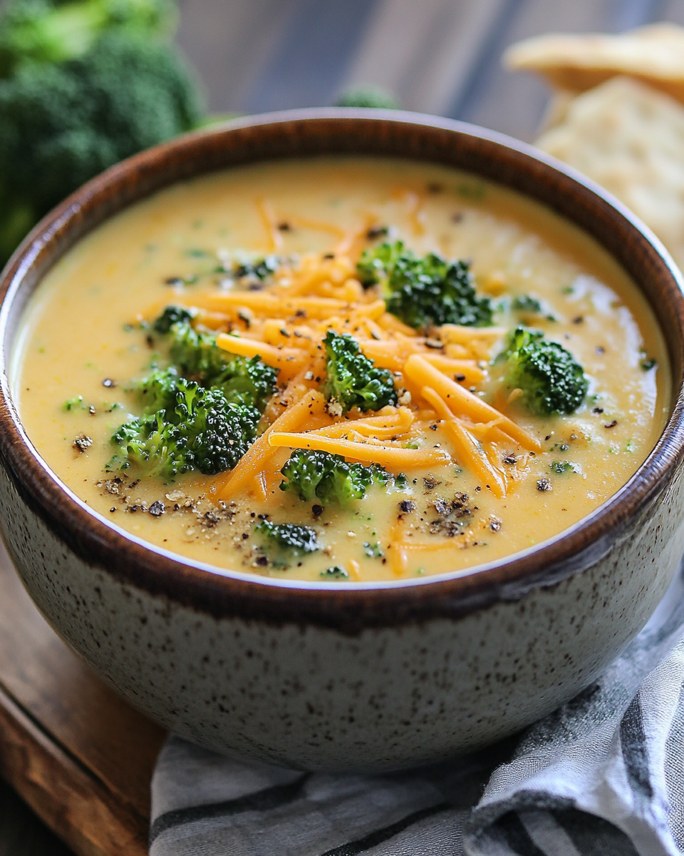 High Protein Broccoli Cheddar Soup 1 High Protein Broccoli Cheddar Soup
