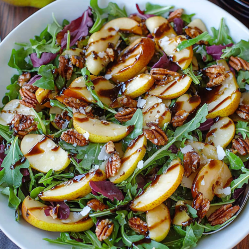 Pear Salad with Balsamic Vinaigrette Recipe & Tips - Guinea Pig Salad With Balsamic Vinegar