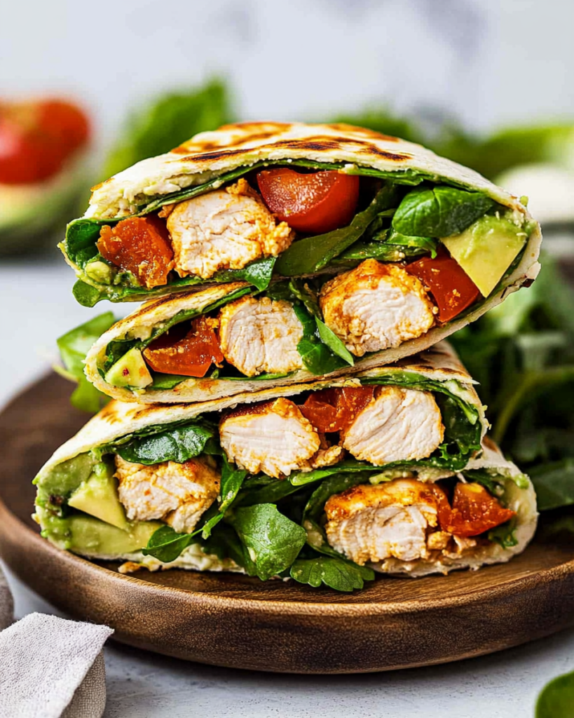 Healthy Chicken Avocado Wraps Recipe Easy Delicious