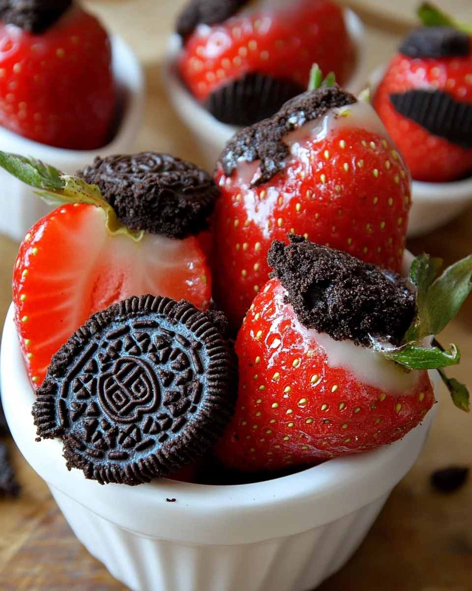 Oreo Truffle-Stuffed Strawberries 16 Oreo Truffle-Stuffed Strawberries