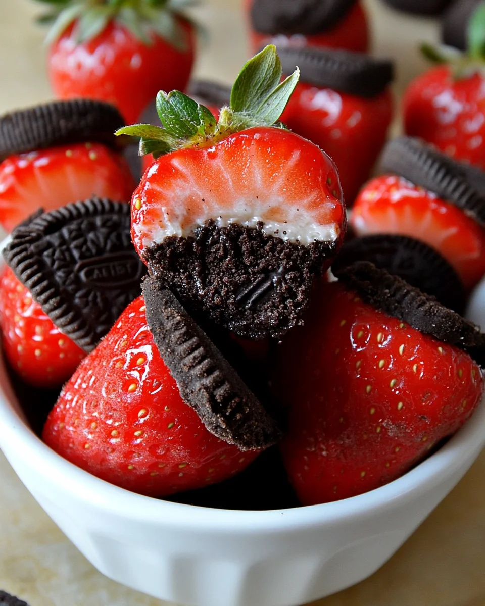 Oreo Truffle-Stuffed Strawberries 18 Oreo