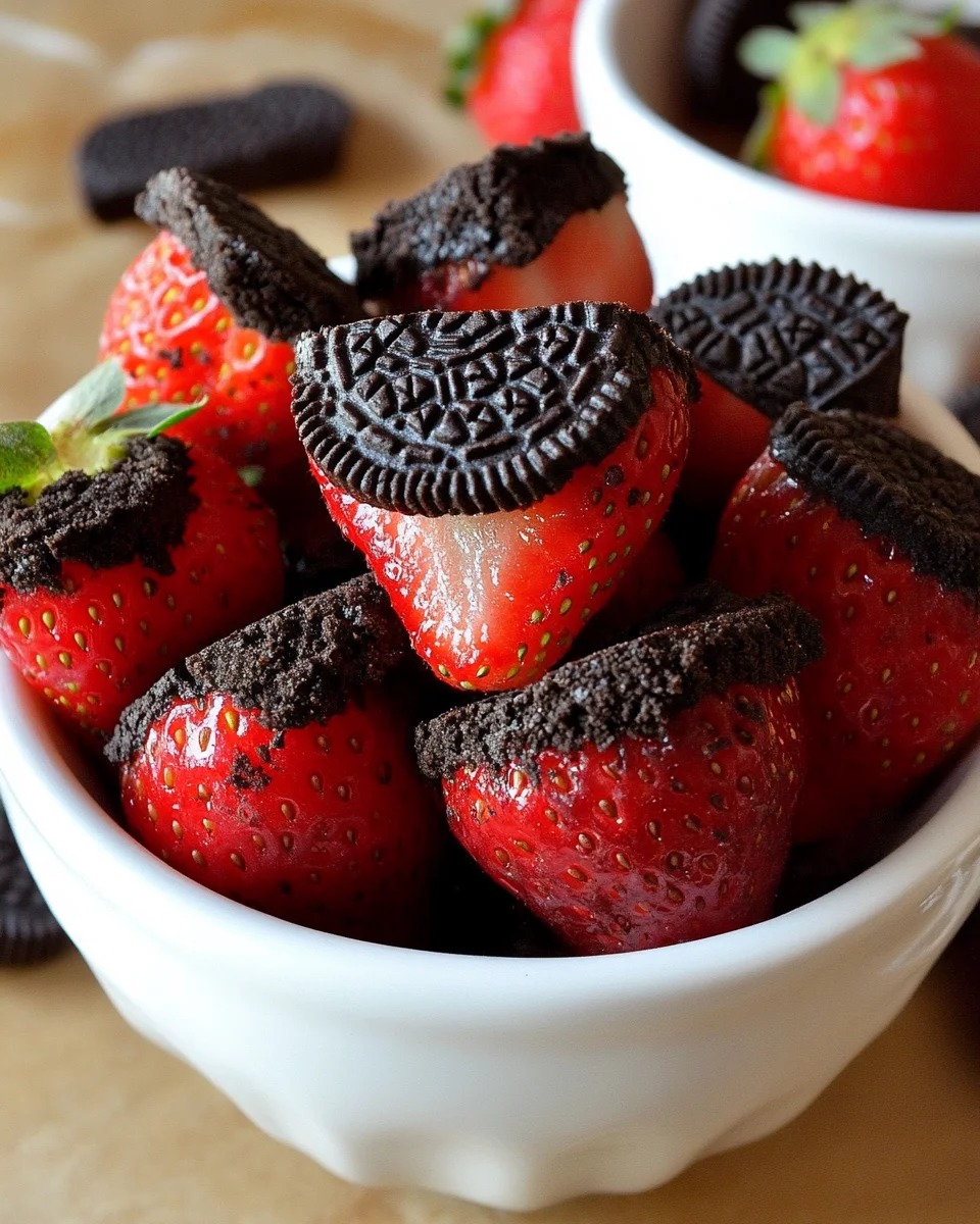 Oreo Truffle-Stuffed Strawberries 19 Oreo