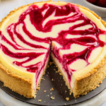 Raspberry Swirl Lemon Cheesecake