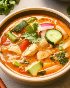 Thai Coconut Curry Chicken Soup