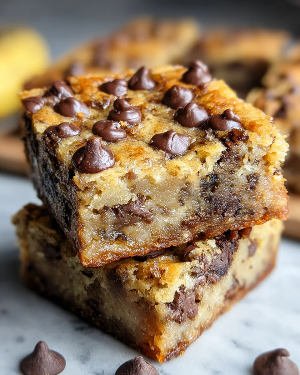 Banana Chocolate Chip Bars 19 Banana Chocolate Chip Bars