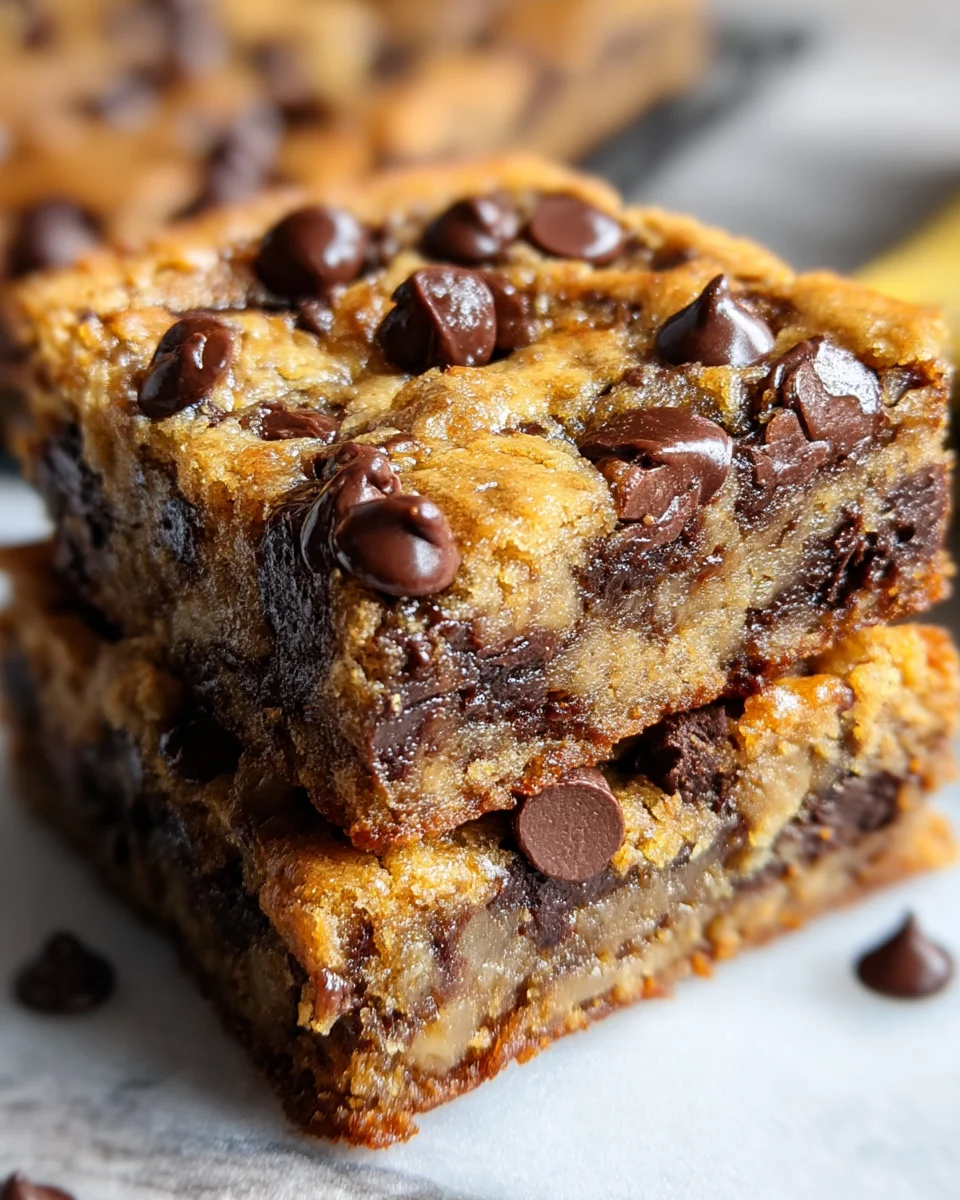 Banana Chocolate Chip Bars 20 Banana Chocolate Chip Bars