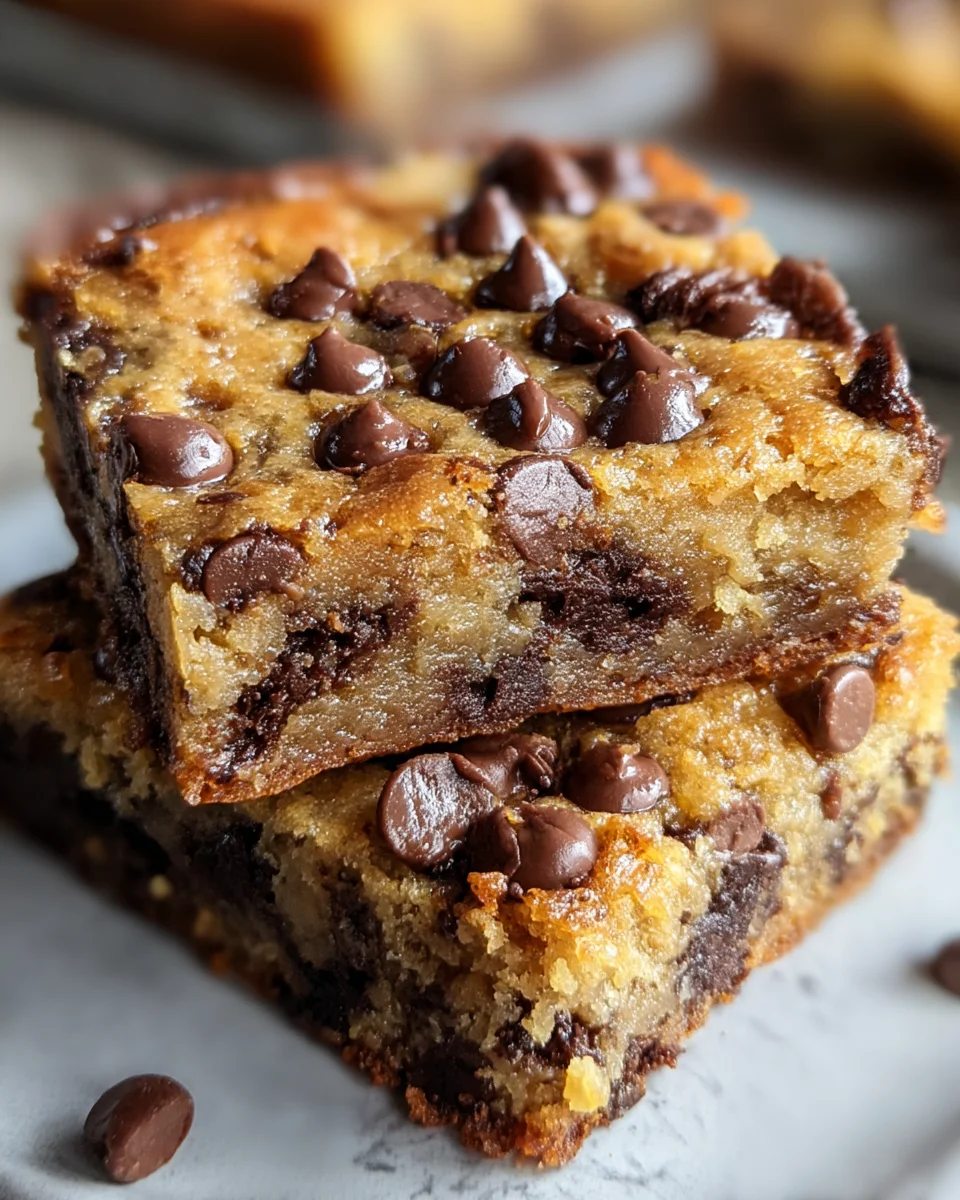 Banana Chocolate Chip Bars 21 Banana