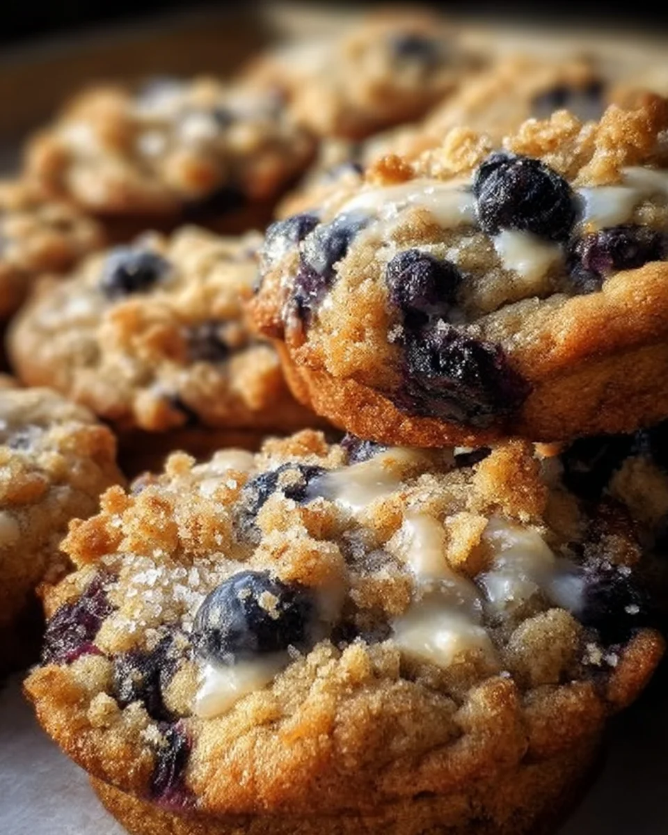 Blueberry Muffin Cookies With Streusel Topping 24 Blueberry Muffin Cookies With Streusel Topping
