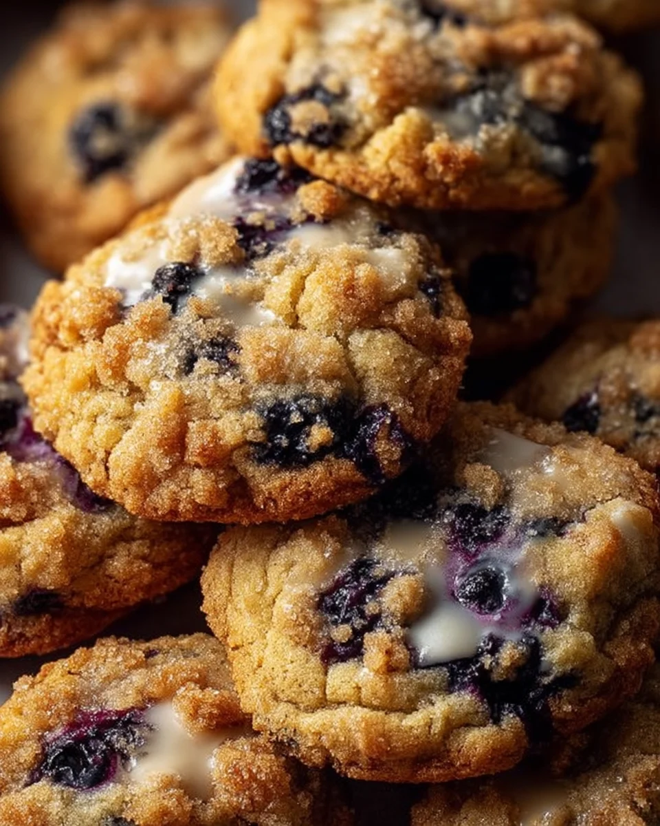 Blueberry Muffin Cookies With Streusel Topping 25 Blueberry