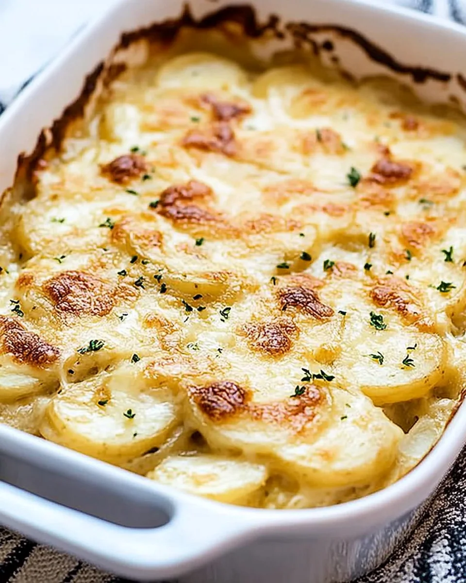 Cheesy Garlic Scalloped Potatoes