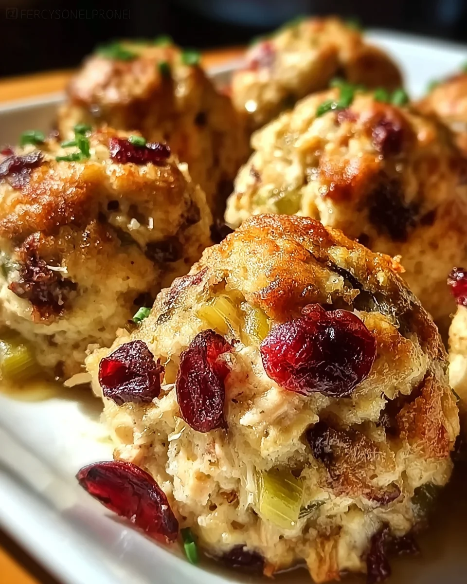 Cranberry & Turkey Stuffing Balls 22 Cranberry & Turkey Stuffing Balls