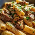 Creamy Parmesan Beef Rigatoni