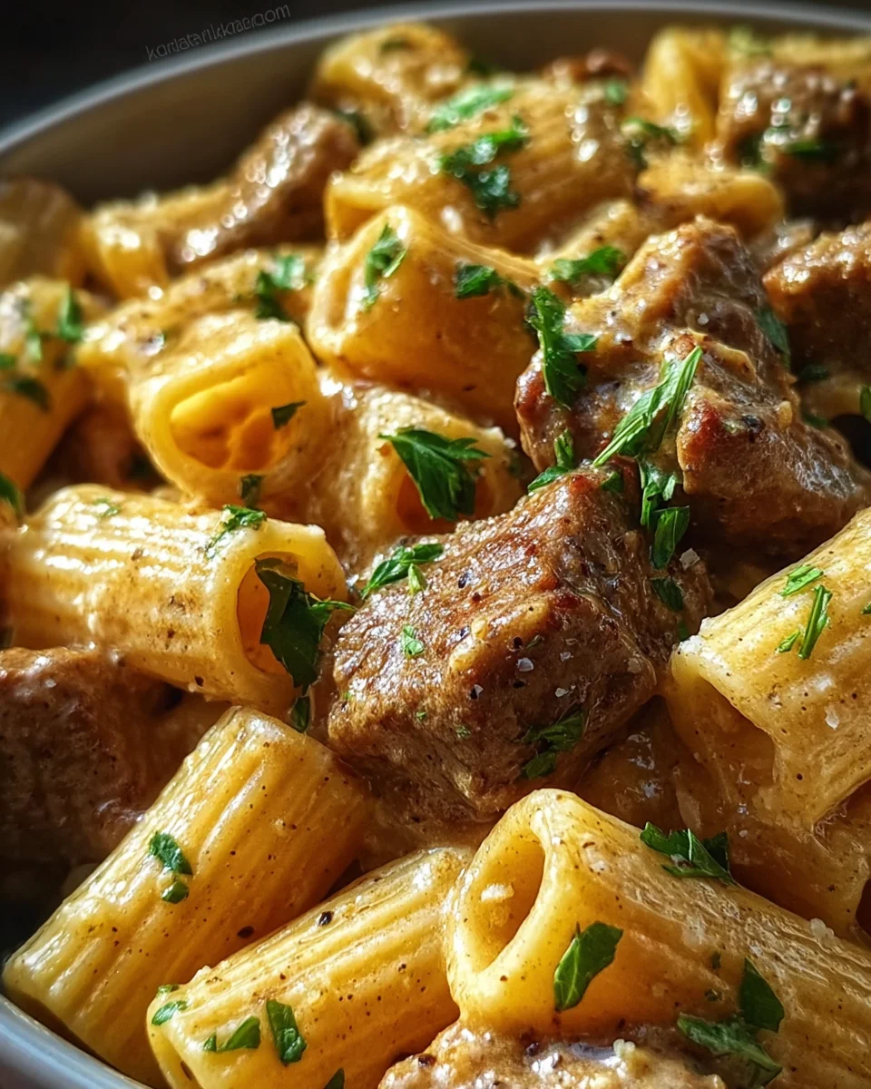 Creamy Parmesan Beef Rigatoni 20 Creamy