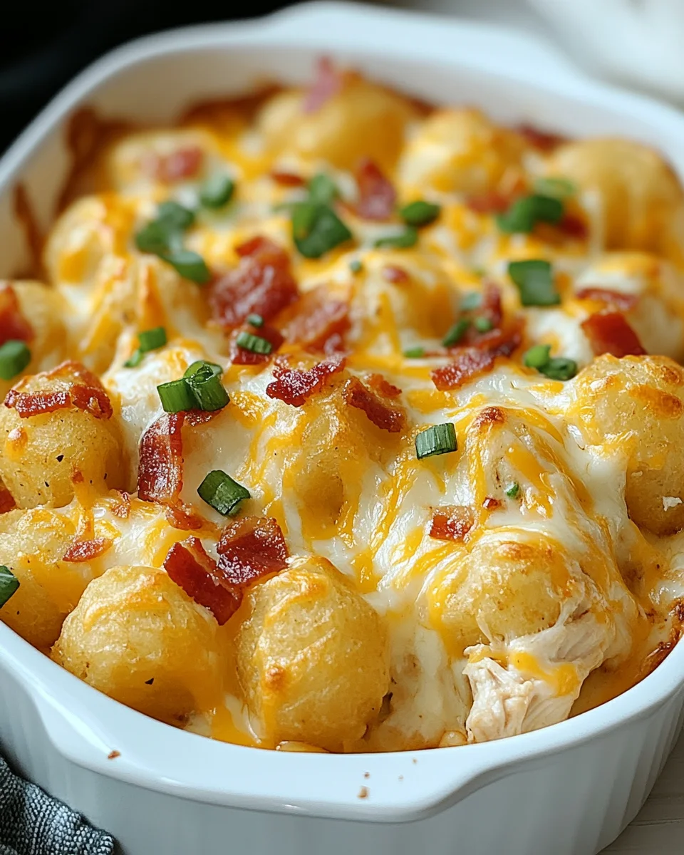 Easy Chicken Bacon Ranch Tater Tot Casserole 25 Easy