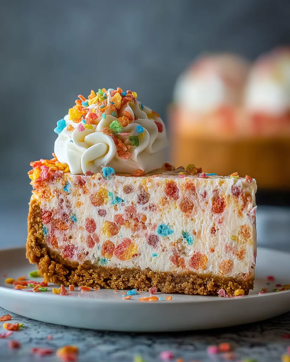 Fruity Pebbles Cheesecake 16 Fruity