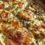 Garlic Basil Scalloped Potatoes