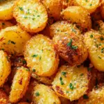 Golden Crispy Parmesan Garlic Potatoes