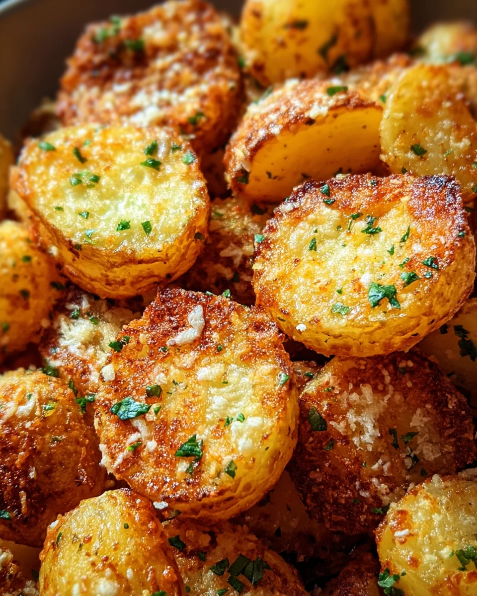 Golden Crispy Parmesan Garlic Potatoes 20 Golden