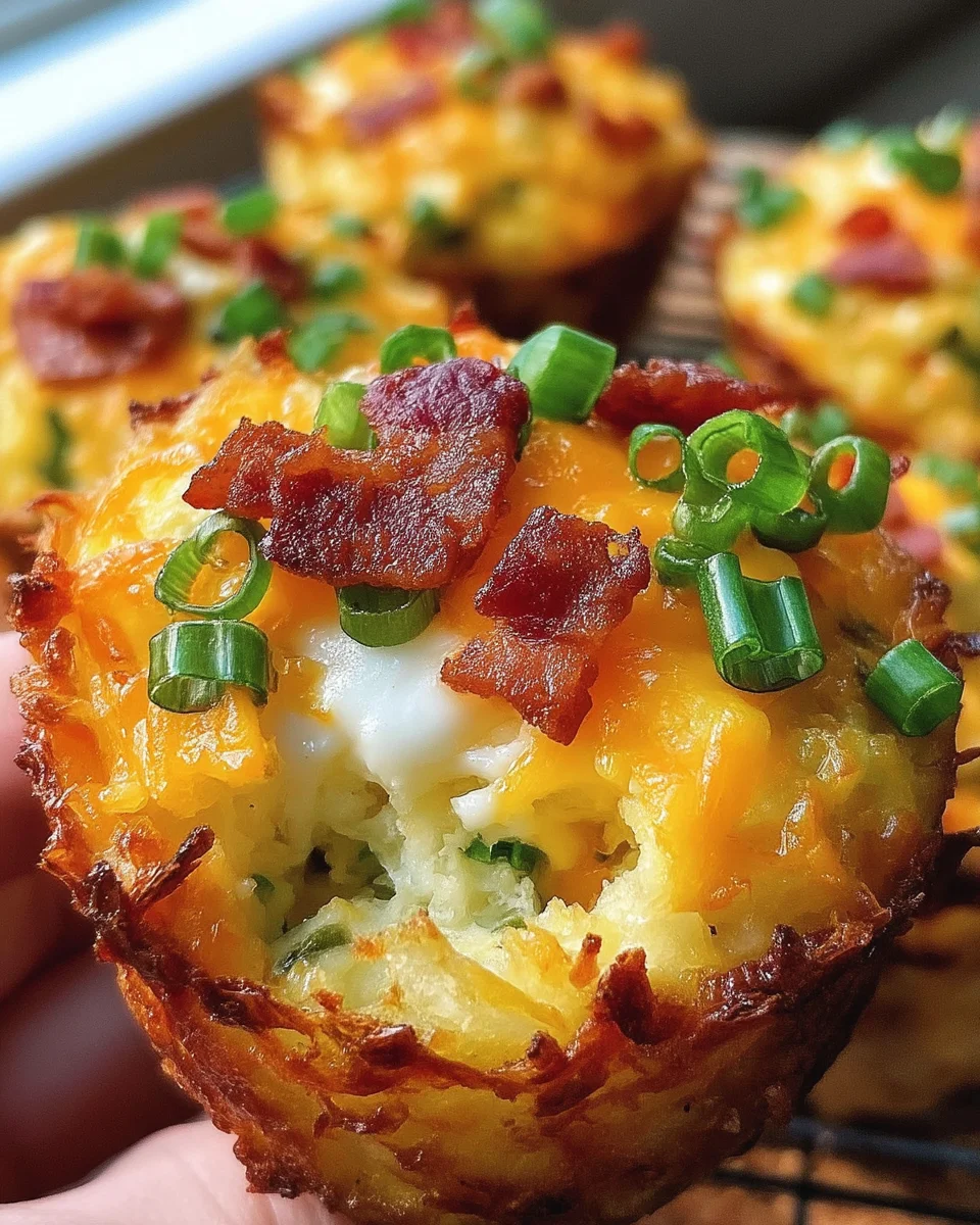 Loaded Bacon And Egg Hash Brown Muffins 21 Loaded