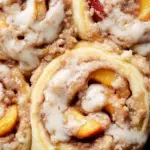Peach Cobbler Cinnamon Rolls