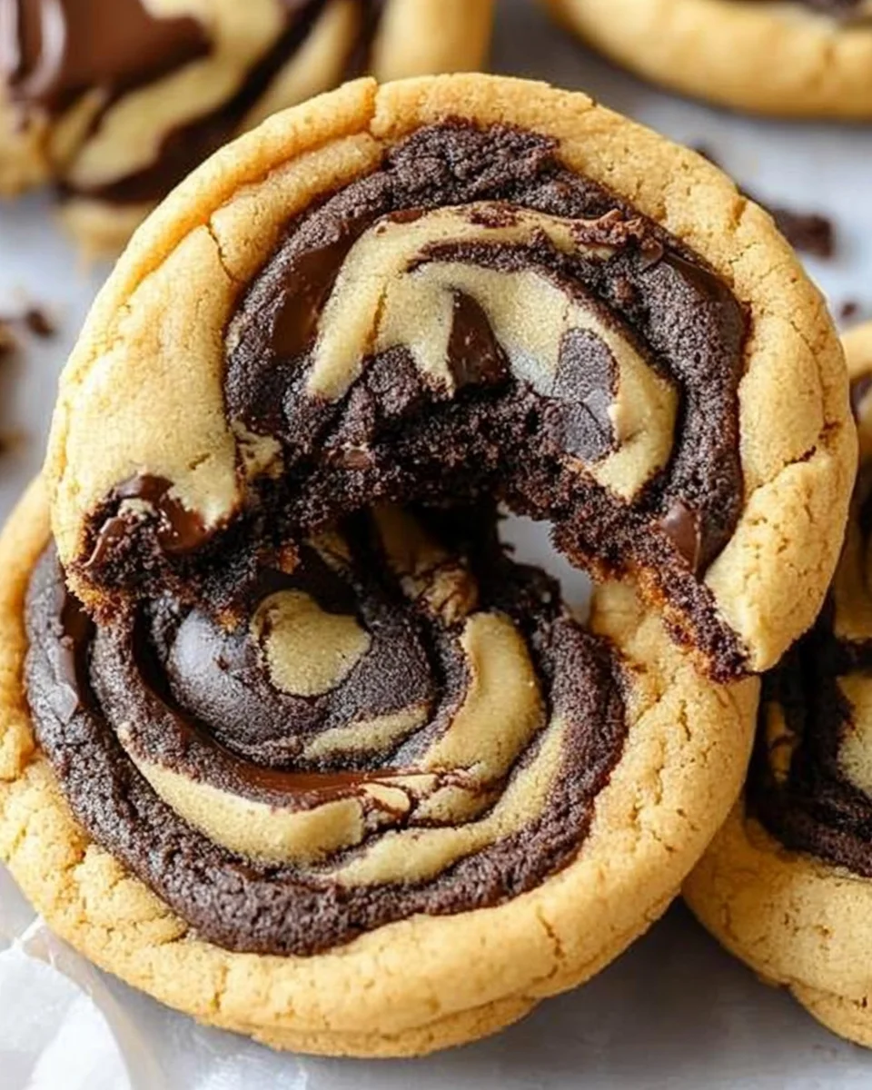 Peanut Butter Brownie Swirl Cookies 32 Peanut