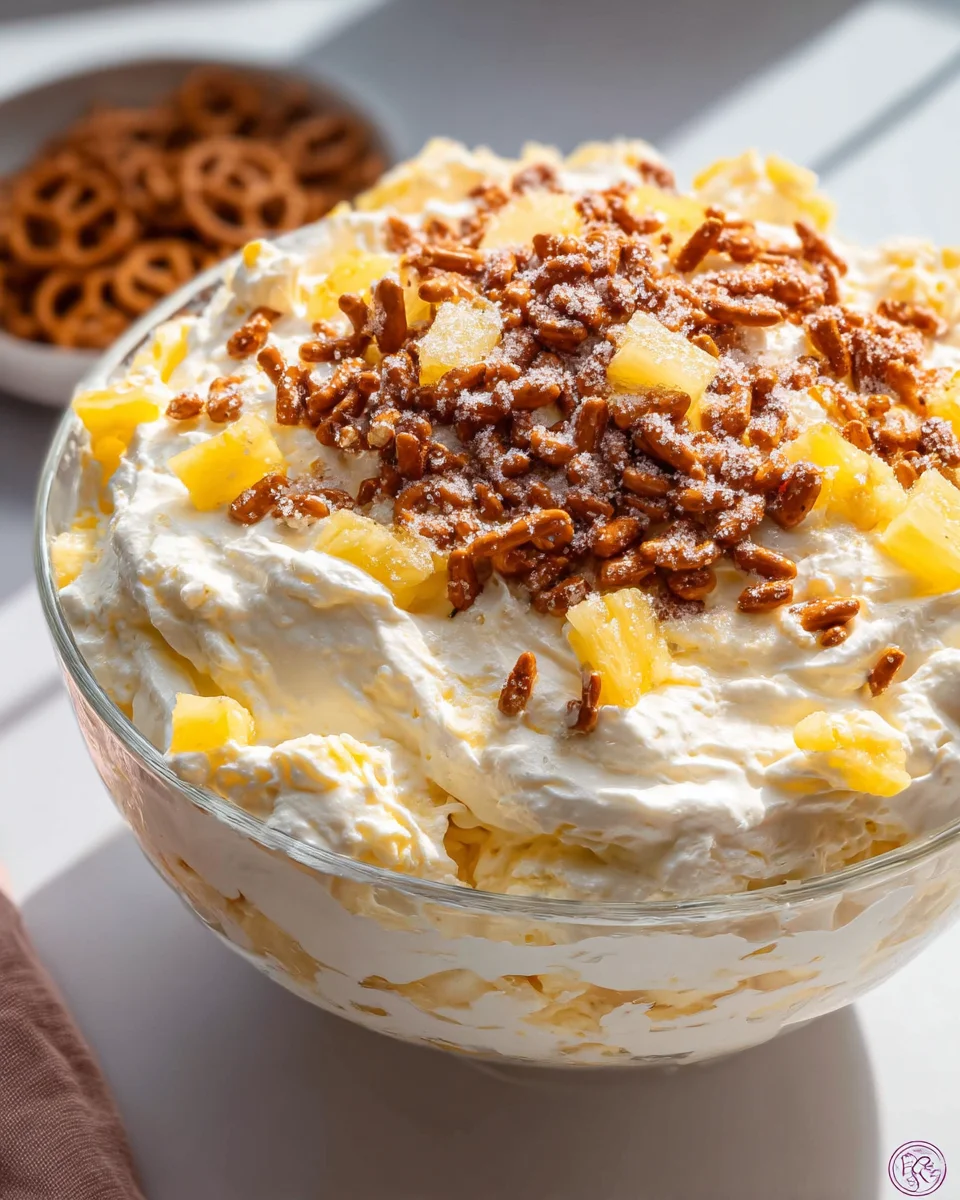 Pineapple Pretzel Fluff Salad 19 Pineapple Pretzel Fluff Salad