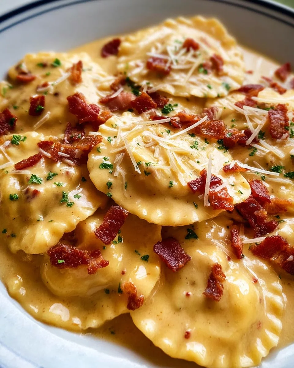 Ravioli Carbonara