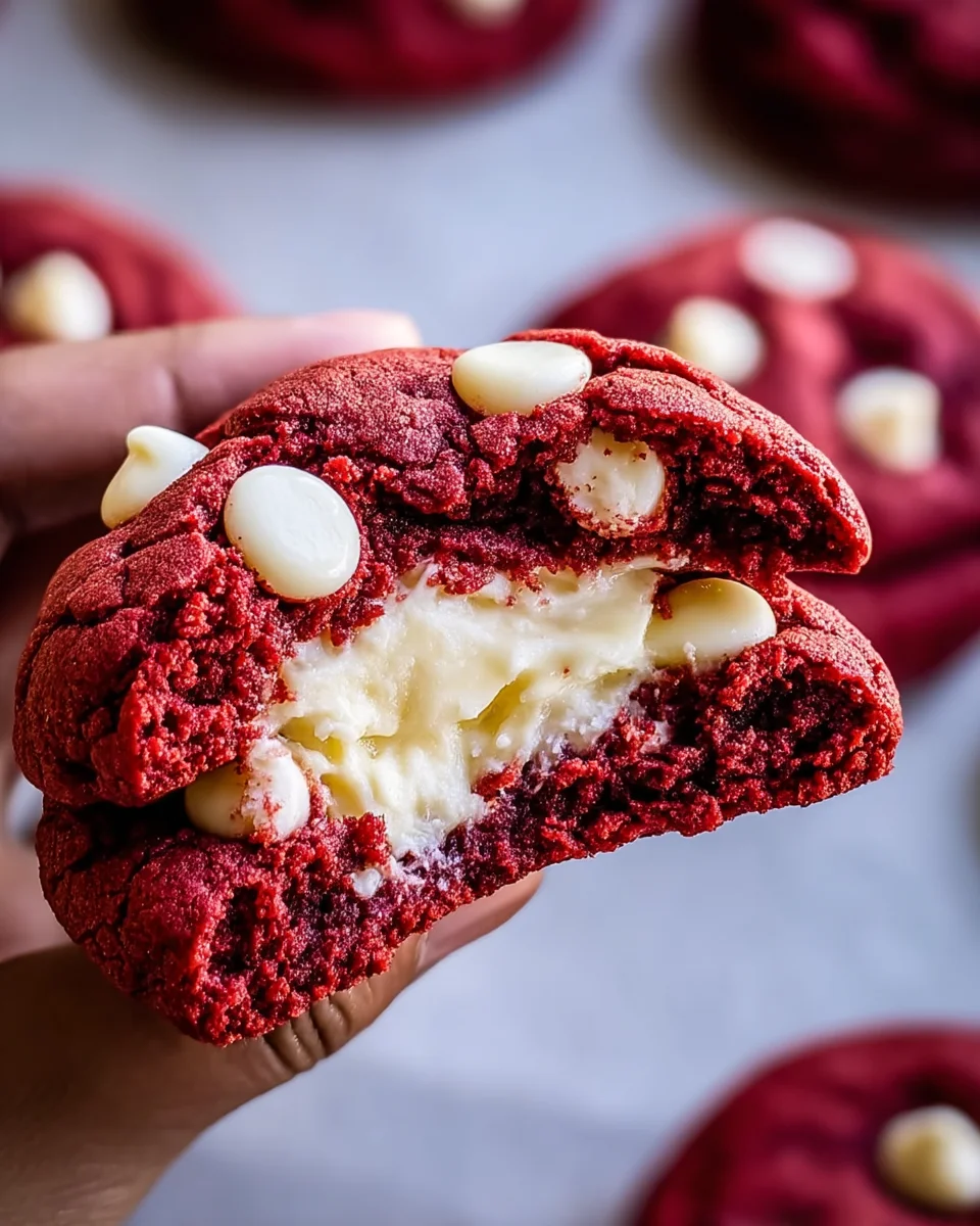 Red Velvet Cheesecake Stuffed Cookies
