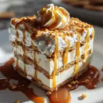 Ritz Cracker Salted Caramel Icebox Cake