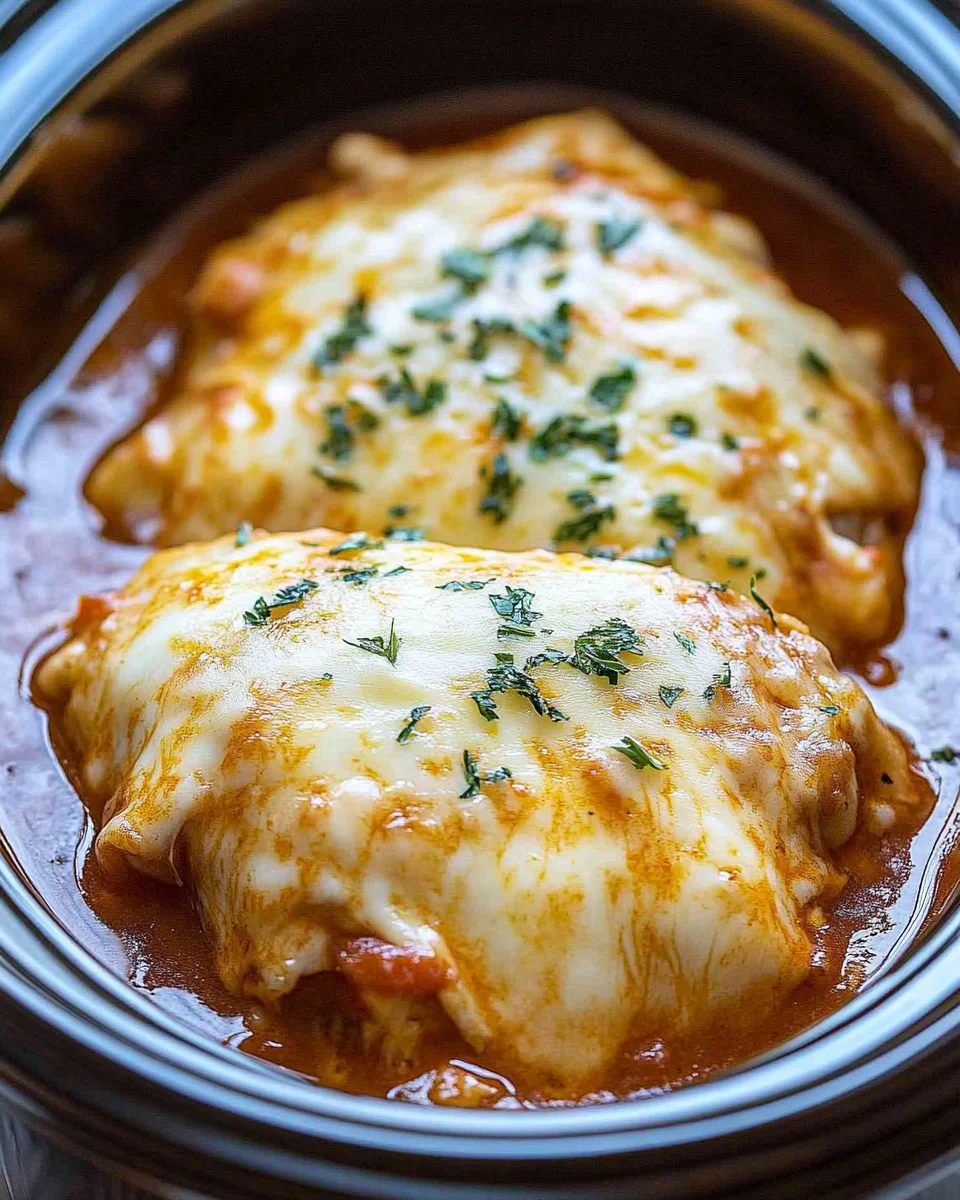 SLOW COOKER CHEESY MOZZARELLA CHICKEN 22 SLOW