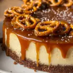 Salted Caramel Pretzel Cheesecake