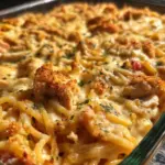 Spicy Southern Cheesy Chicken Spaghetti Casserole