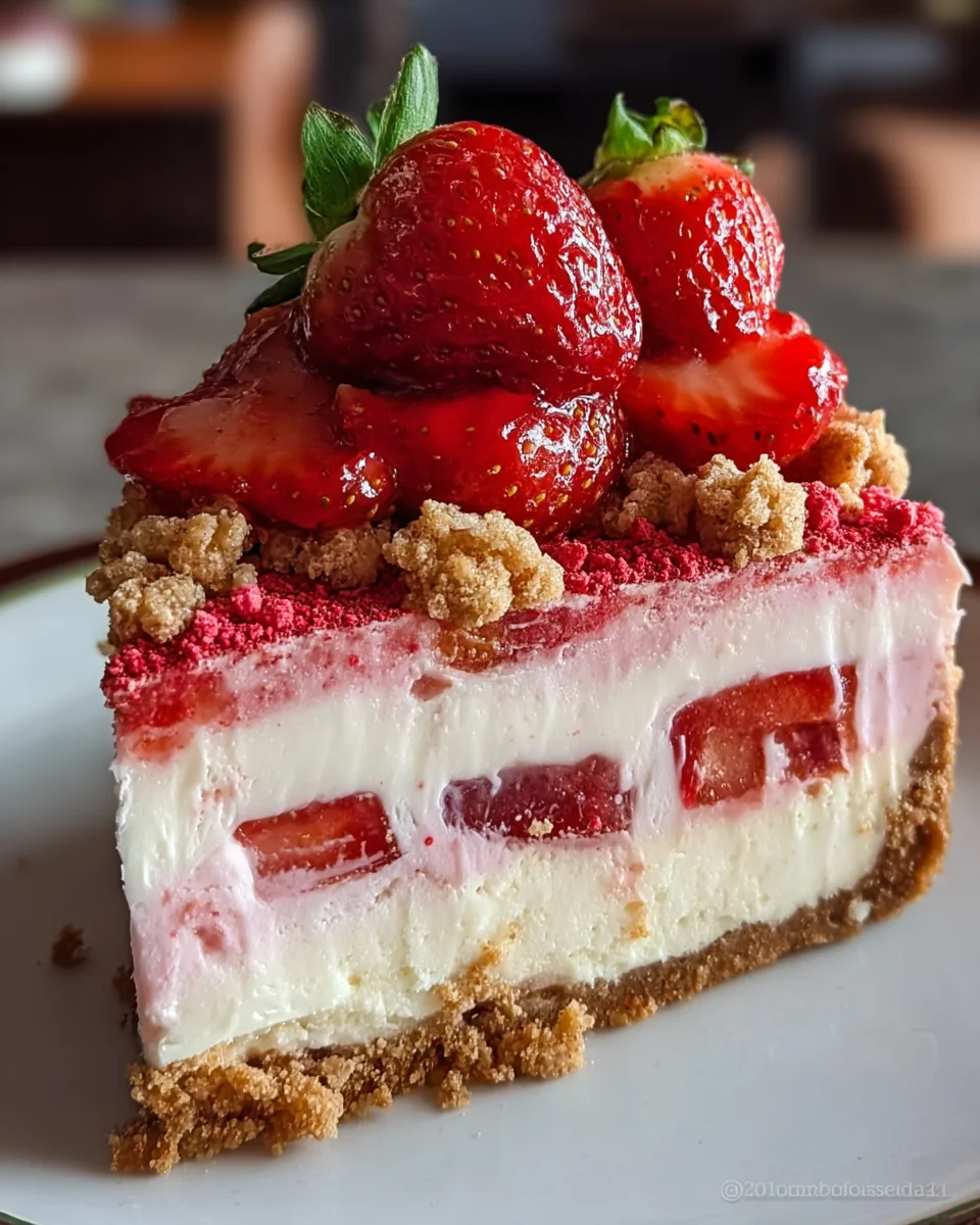 Strawberry Crunch Cheesecake