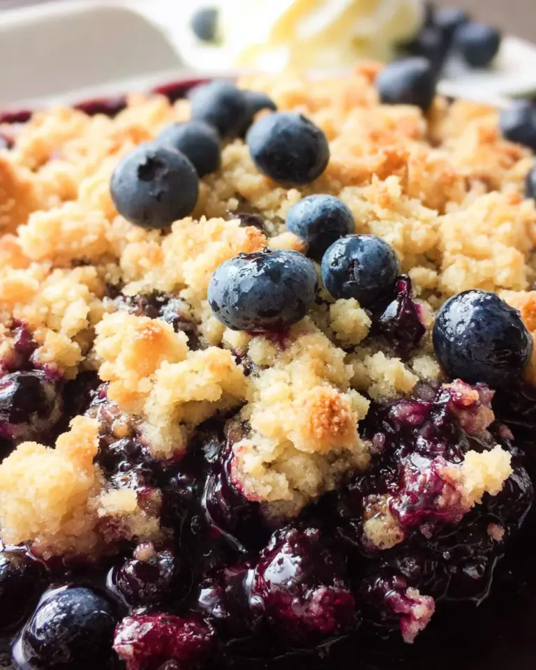 4 Ingredient Blueberry Cobbler