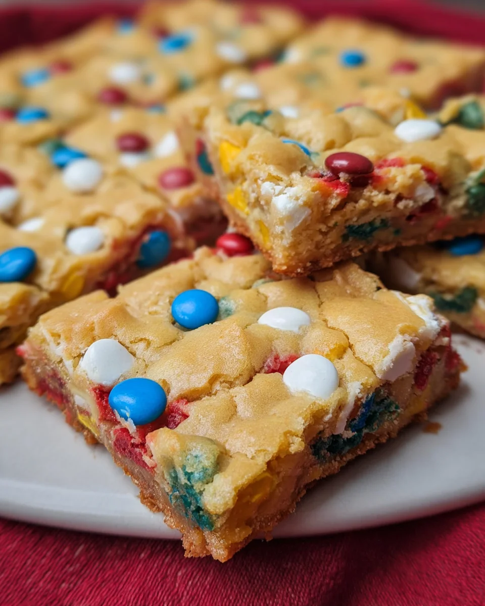4th of July Cake-Mix Cookie Bars 4th