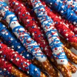 4th of July Chocolate Covered Pretzel Rods 4th of July Chocolate Covered Pretzel Rods