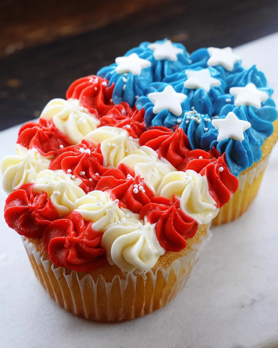 American Flag Cup Cake