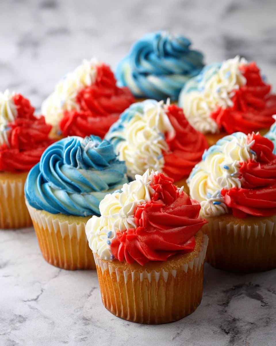 American Flag Cup Cake American