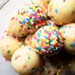 Applesauce Birthday Cake Protein Balls