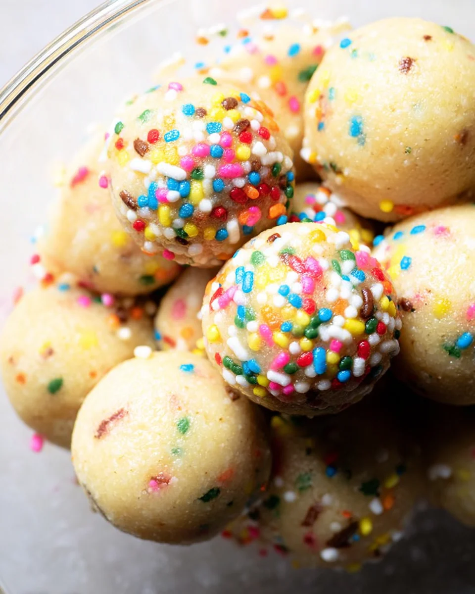 Applesauce Birthday Cake Protein Balls 13 Applesauce Birthday Cake Protein Balls