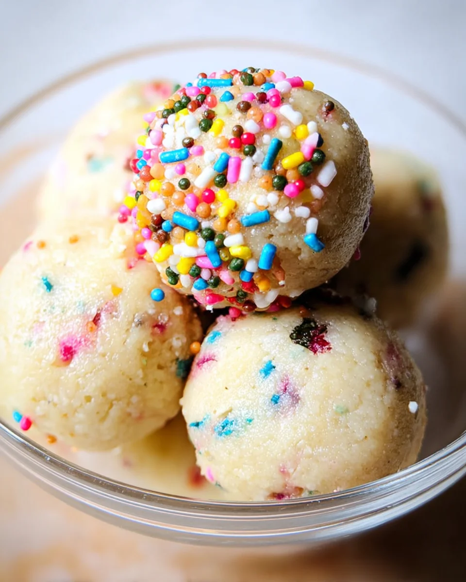 Applesauce Birthday Cake Protein Balls 14 Applesauce