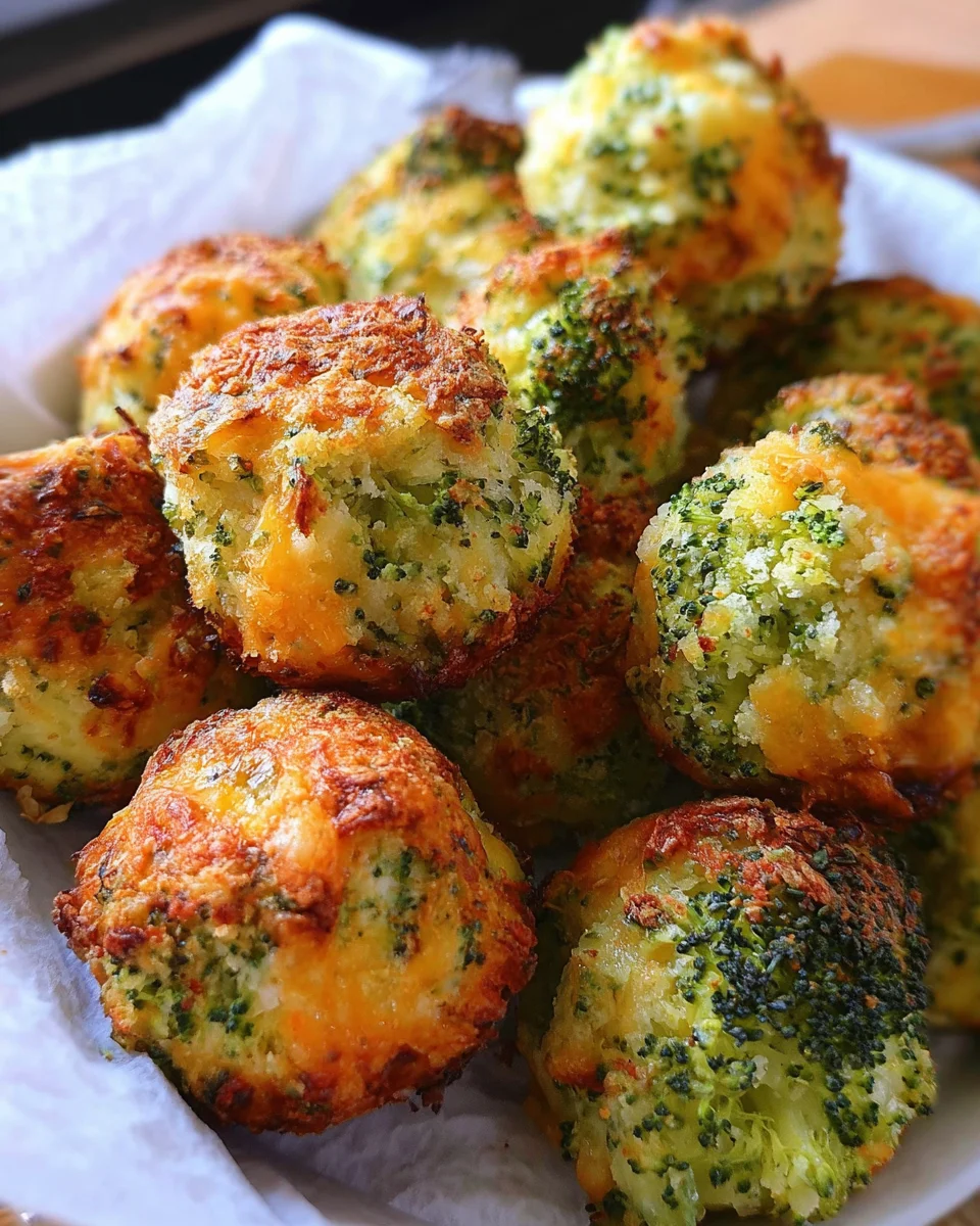 Baked Broccoli Cheese Balls 19 Baked
