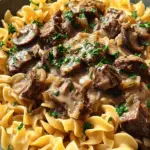 Beef Stroganoff with Egg Noodles