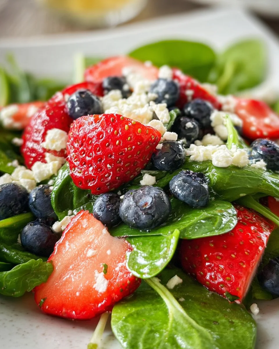 Berry, Feta and Spinach Salad 14 Berry, Feta and Spinach Salad