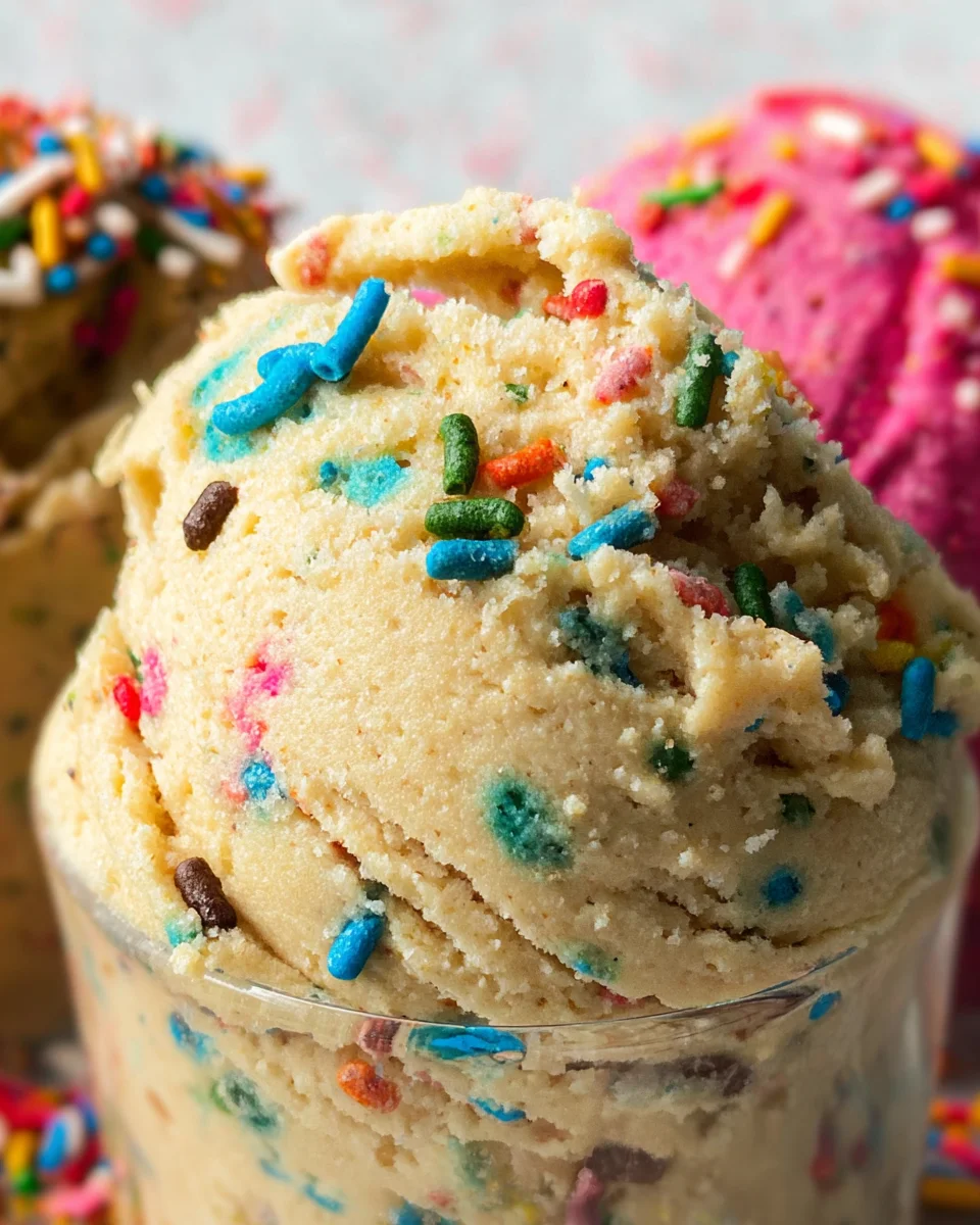 Birthday Cake Protein Cookie Dough