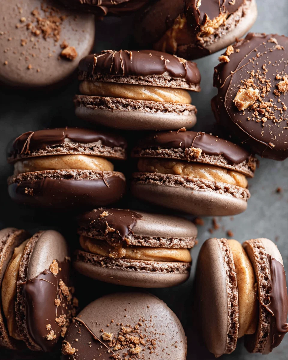 Chocolate Peanut Butter Macarons 24 Chocolate