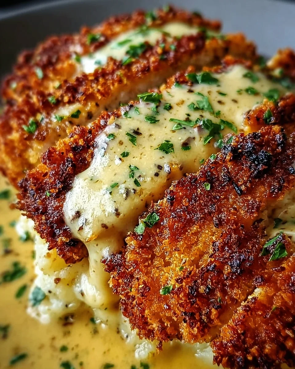 Crispy Parmesan Chicken with a Rich Garlic Sauce 18 Crispy Parmesan Chicken with a Rich Garlic Sauce