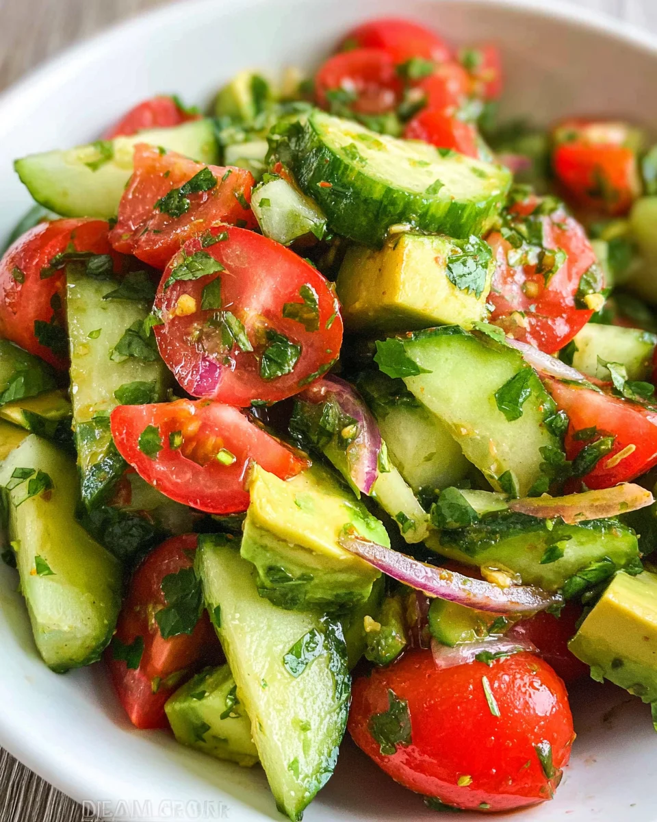 Cucumber Tomato Avocado Salad 17 Cucumber