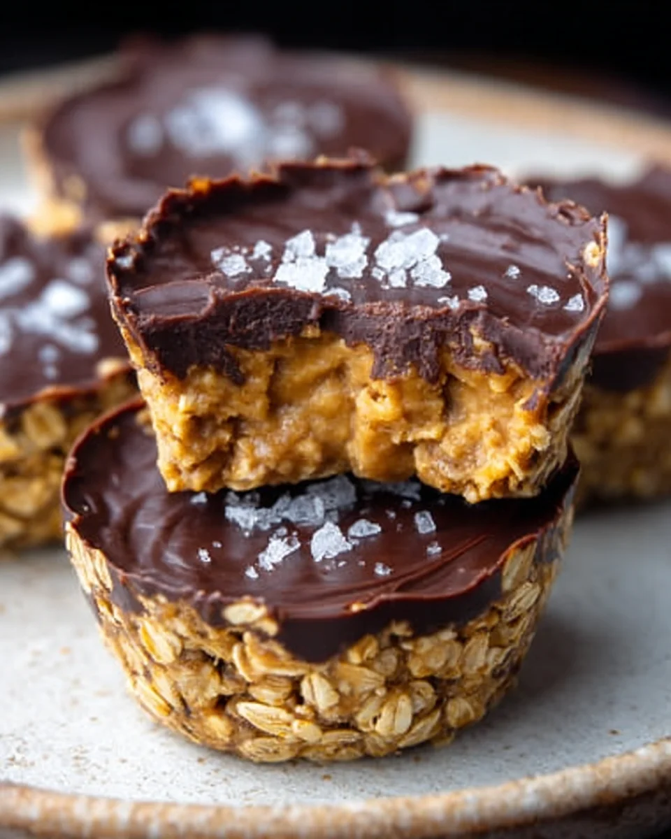 Easy No Bake Peanut Butter Oat Cups